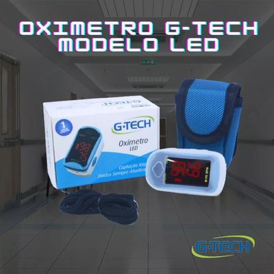 Oxímetro de pulso para dedo G-Tech LED branco/azul