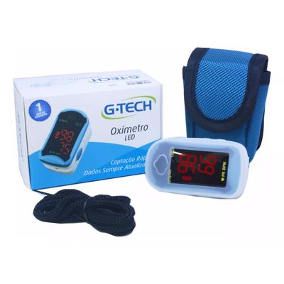 Oxímetro de pulso para dedo G-Tech LED branco/azul