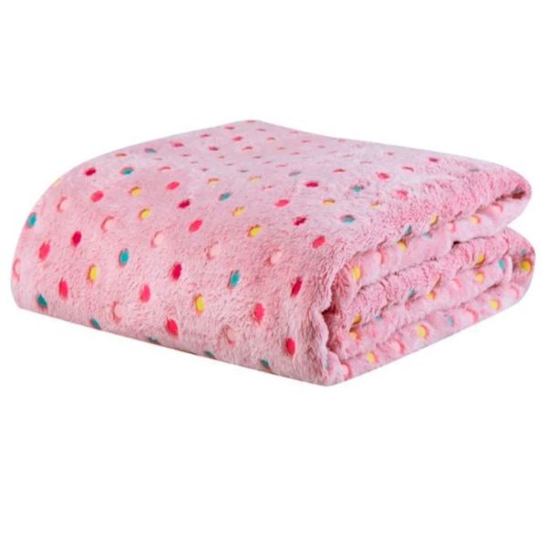 Manta Cobertor Infantil Flannel Cazza Fantasy Bolinhas - Item Sortido