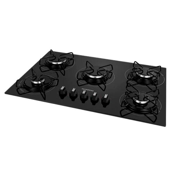 Fogão Cooktop 5 Bocas A Gás Mondial Ctg-02 Preto/inox Bivolt