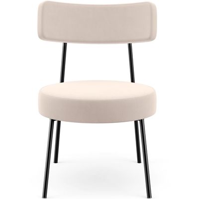 Kit 02 Poltronas Decorativas Para Sala De Estar Base Fixa Londres L02 Suede Bege - Lyam