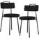 Kit 02 Cadeiras Decorativas Estofada Para Sala De Jantar Barcelona L02 Poliéster Preto - Lyam