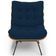 Kit 2 Poltronas Decorativas Sala de Estar Costela L02 Suede Azul Marinho - Lyam Decor