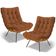 Kit 2 Poltronas Decorativas Sala de Estar Costela L02 Bouclê Terracota - Lyam Decor