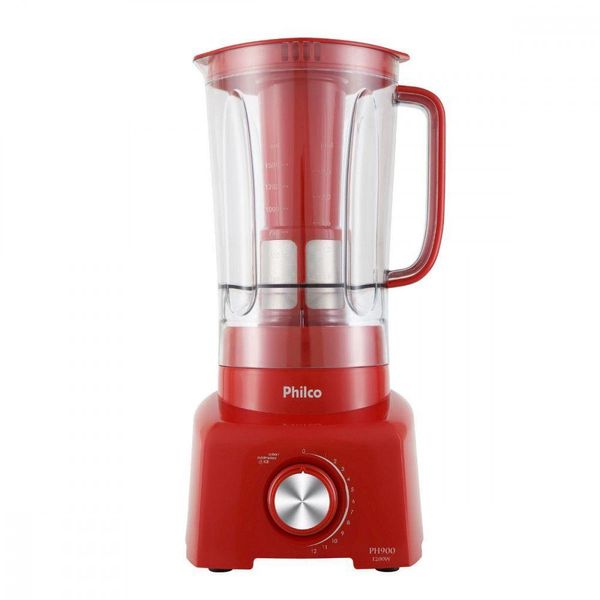 Liquidificador Philco Com Filtro 12 Velocidades + Pulsar-autolimpeza 2 Litros - Ph900 Vermelho 220 V