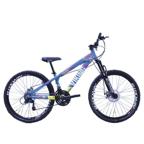 Bicicleta Viking Tuff25 Aro 26 | 21 V Azul Amarelo