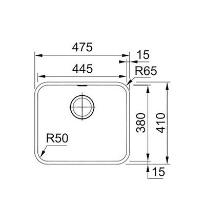 CUBA FRANKE ÚNICA BELL BCX 110-45 DE EMBUTIR 47,5x41 16665