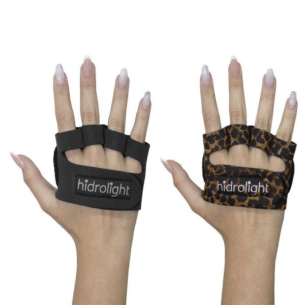 Kit 2 Pares de Palmar para Musculação Hidrolight Mini Palma P / Preto e Marrom