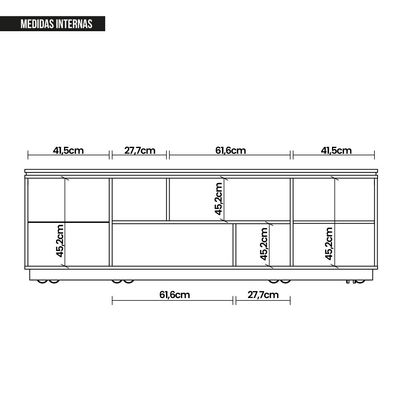 Rack Bancada Tv Até 75 Polegadas 2 Portas Sky Marrom Caemmun