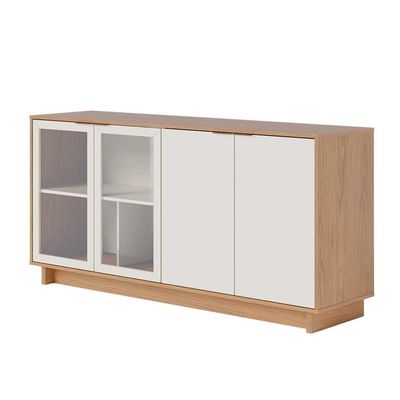 Buffet Aparador Decorativo 160cm Gunga Off White/Freijó G73 - Gran Belo