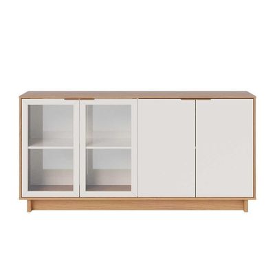 Buffet Aparador Decorativo 160cm Gunga Off White/Freijó G73 - Gran Belo