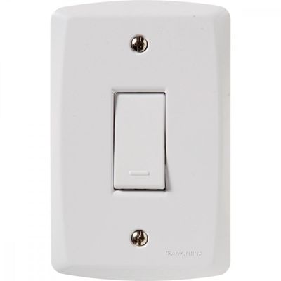 Conjunto 4x2 com 1 Interruptor Simples 10 A 250 V Tramontina Lux2 Branco