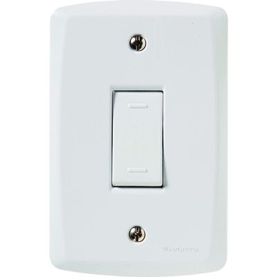 Conjunto 4x2 com 1 Interruptor Paralelo 10 A 250 V Tramontina Lux2 Branco