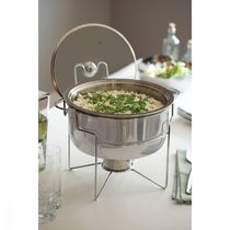 Rechaud Banho-maria Tramontina em Aço Inox 7 L com Fogareiro