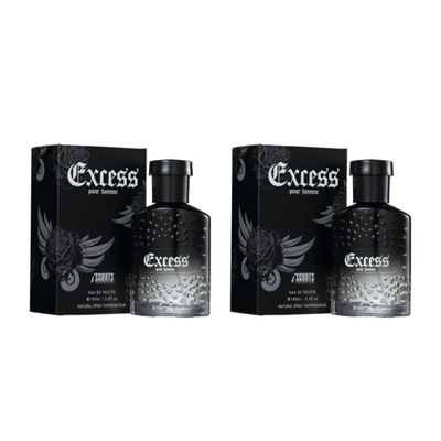 Kit 2 Excess I-Scents Perfume Eau de Toilette 100ml para Homem