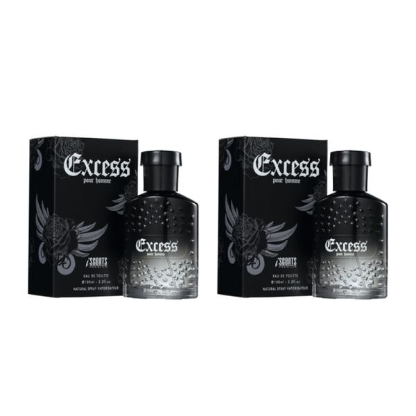 Kit 2 Excess I-Scents Perfume Eau de Toilette 100ml para Homem Kit 2 Excess I-Scents Perfume Eau de Toilette 100ml para Homem
