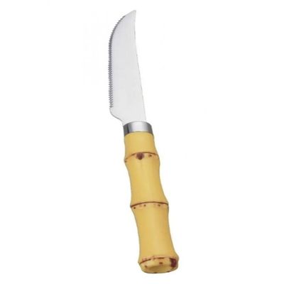 Jogo De Facas de Churrasco Inox Modelo Bambu 6 peças - Mimo