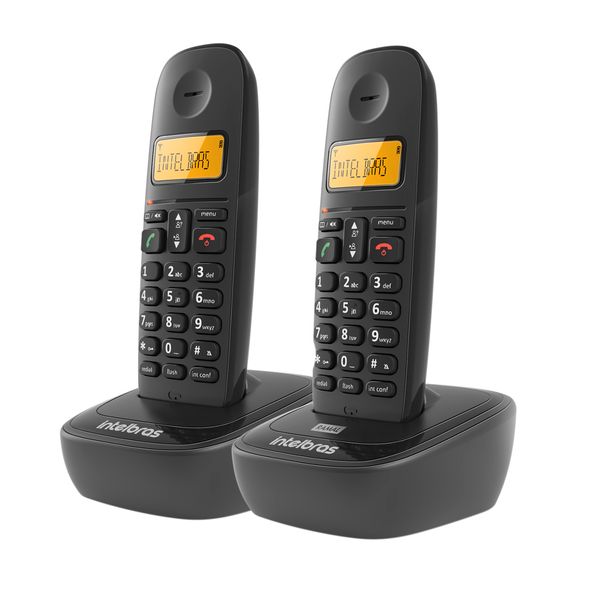 Telefone Digital Sem Fio Com Ramal Adicional TS 2512 Intelbras Com Base Recarregável Bivolt Preto