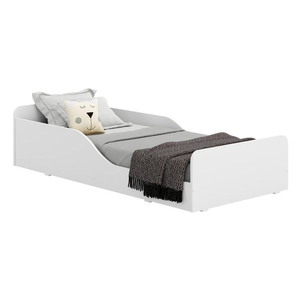 Cama Infantil Montessoriana com Proteção Square Branco