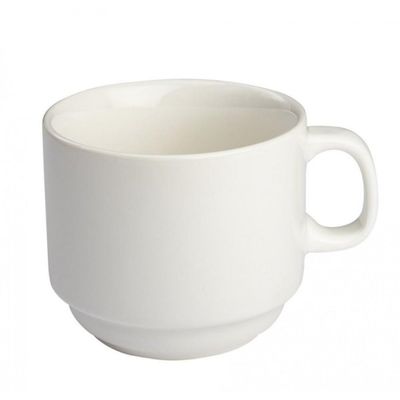 Xícara De Chá Empilhável 200 ml Porcelana Branca Bar e Hotel