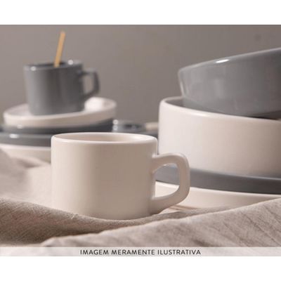 Xícara de Chá Branca Sem Pires Empilhavel 200 ml - Porcelart