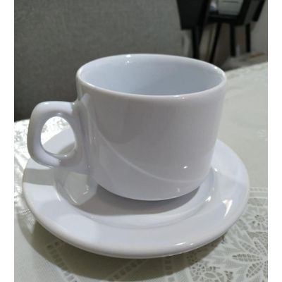 Xícara de Chá Branca Sem Pires Empilhavel 200 ml - Porcelart