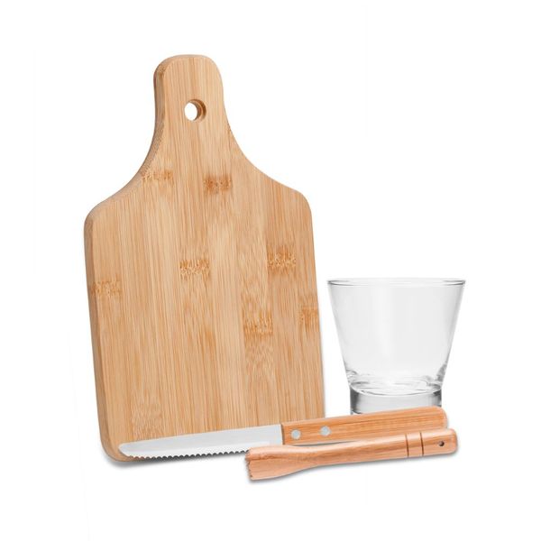 Kit Para Caipirinha Em Bambu Ibiza - 0,35 L - 4 Pçs Welf