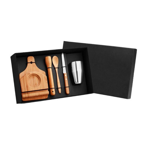 Kit Para Caipirinha Em Bambu - 0,35 L - 6 Pçs Welf