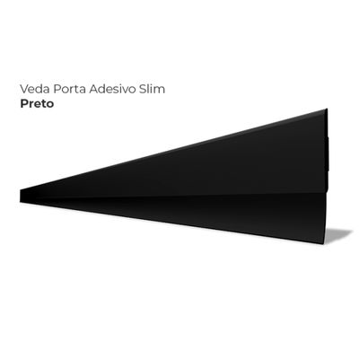Veda Porta Slim Protetor De Frestas Silicone Adesivo 3M Comfort Door Preto 90cm