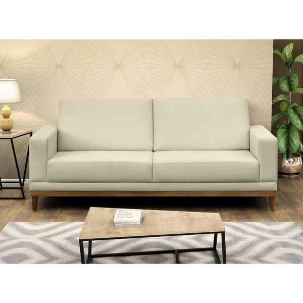 Sofá Living 160cm 2 Lugares Kayrós D05 Suede Bege - Mpozenato