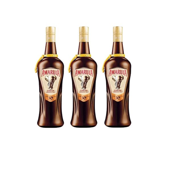 Kit Licor Amarula Cream Com Marula 750ml 3 unidades