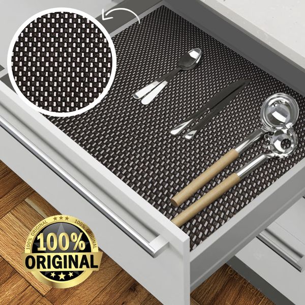 Forro Armário Gaveta Prateleira Flex Preto 8 Metro X 40cm