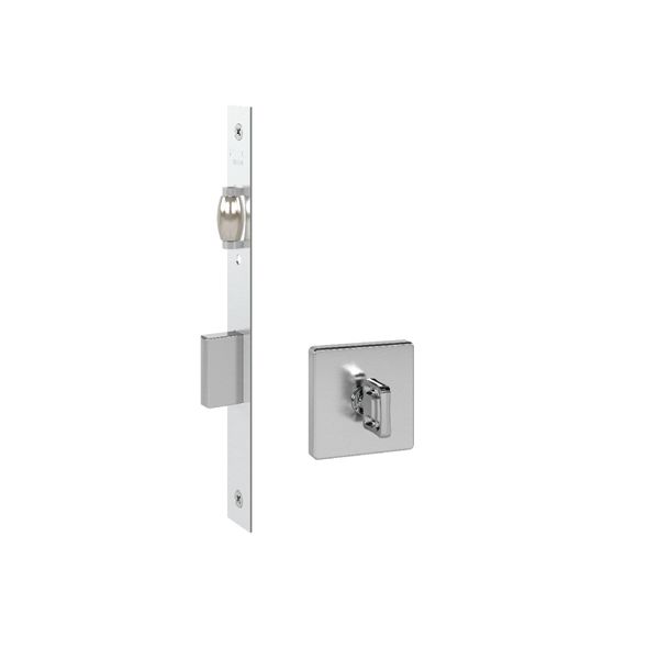 FECHADURA ROLETE PORTA BANHEIRO WC PIVOTANTE PADO INOX ESCOVADO MÁQUINA 55MM 471 QUADRADA