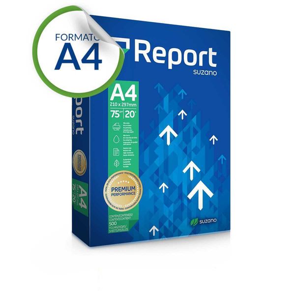 PAPEL A4 75G 500FLS BRANCO REPORT