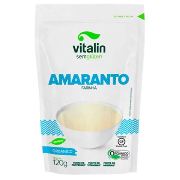 Farinha de Amaranto Orgânico Sem Glúten Vitalin 120g