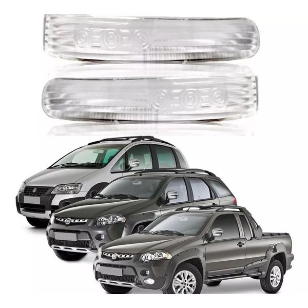 Par Lente Pisca Seta Retrovisor Fiat Strada Adventure 2018