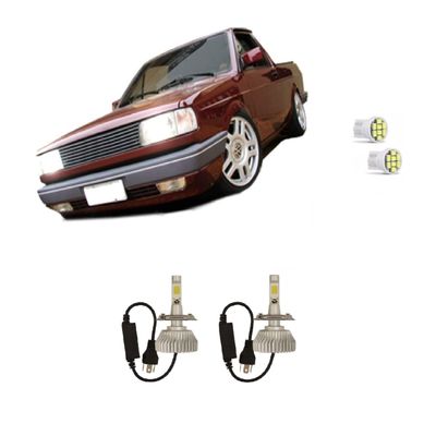 Kit Lâmpadas Super Led Farol Alto Baixo Saveiro 1987 à 1994