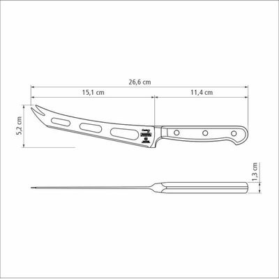 Faca Queijo Inox 6 Century Preta Tramontina