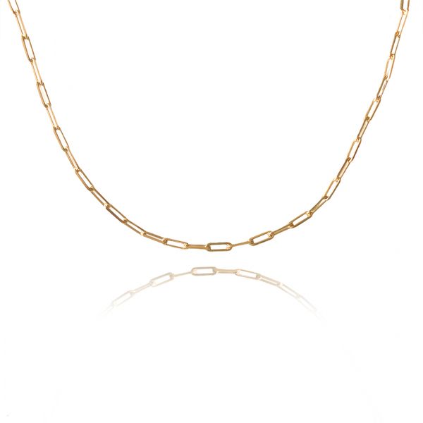 Colar Corrente Cartier 1.0 Folheado Em Ouro18k Colar Corrente Cartier 1.0 Folheado Em Ouro18k