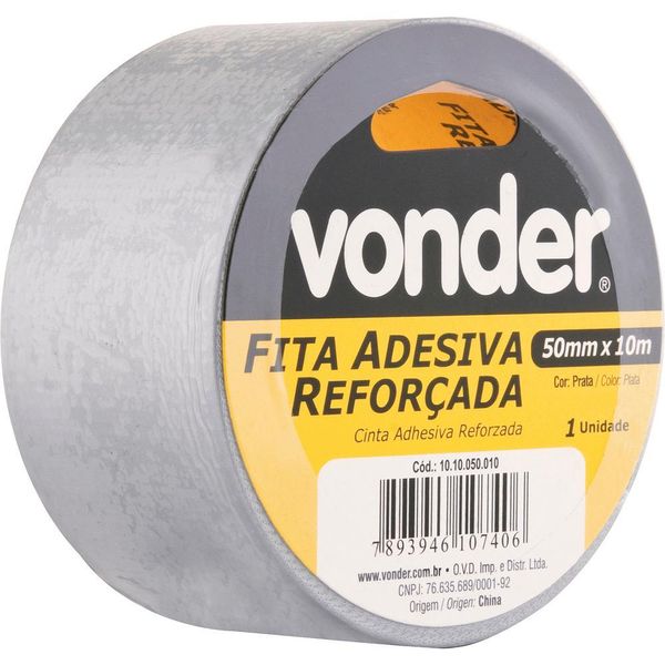 Fita adesiva reforçada silver tape 50mmx10m prata - Vonder