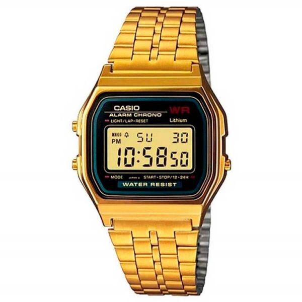 Relógio Casio Masculino Ref:A159wgea-1df Vintage Dourado