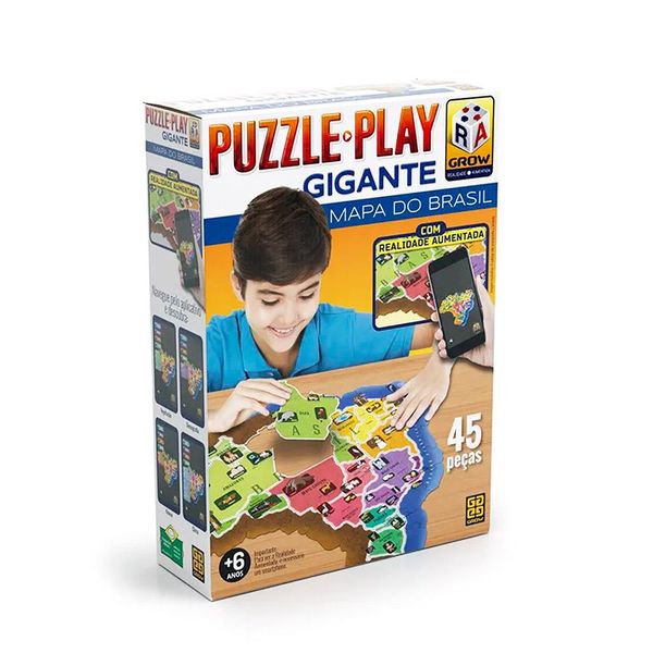 Puzzle Play Gigante Mapa do Brasil - Grow