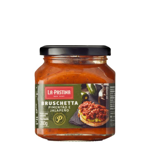 BRUSCHETTA LA PASTINA PIMENTÃO E JALAPEÑO 280G