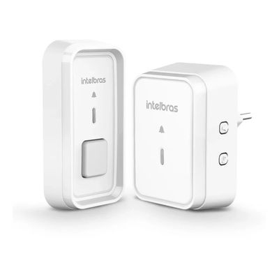 Campainha Residencial Wireless Eletrônica Sem Fio Intelbras CIB 101 Branco