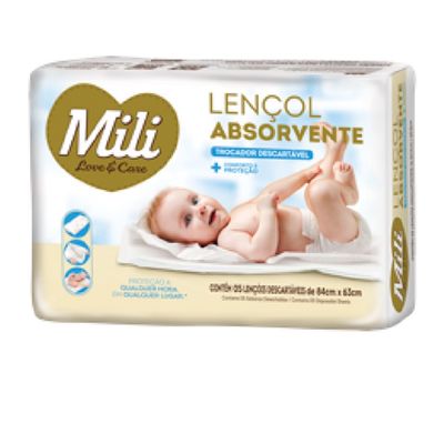 Trocador Descartável Mili Love & Care 1 Pacote c/ 5 unidades