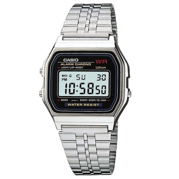 Relógio Casio Masculino Ref:A159wa-N1df Vintage Prateado