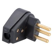 Plugue Angular 2P+T 10 A 250 V Tramontina Preto