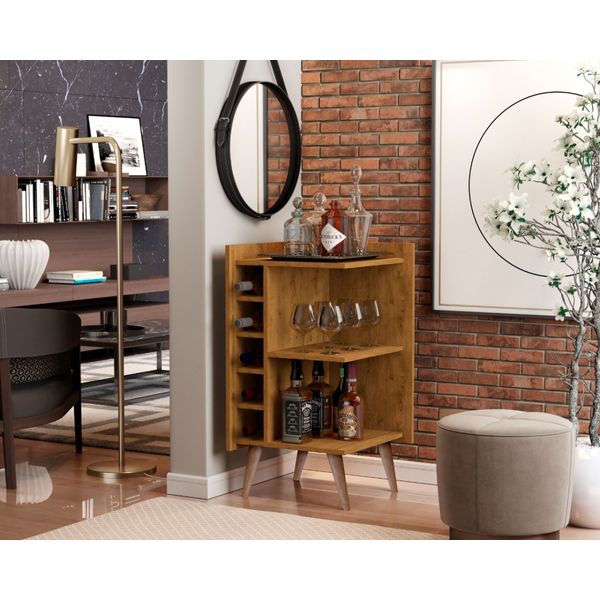 Adega De Canto Malbec cor Freijó - Comprar Moveis em Casa Adega De Canto Malbec cor Freijó - Comprar Moveis em Casa