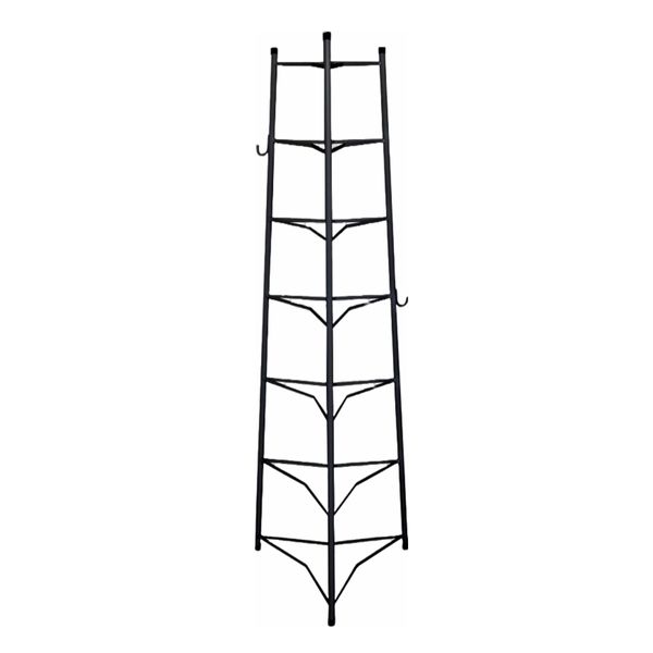 Tripé Porta Panelas Estrela Preto 7 Compartimentos 126cm Tripé Porta Panelas Estrela Preto 7 Compartimentos 126cm