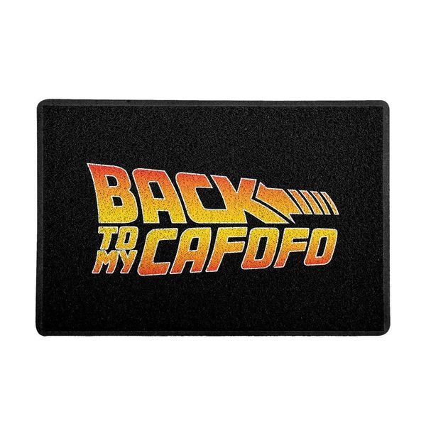 Capacho/Tapete 60 x 40 cm - Back to My Cafofo, Preto, Beek Geek's Stuff